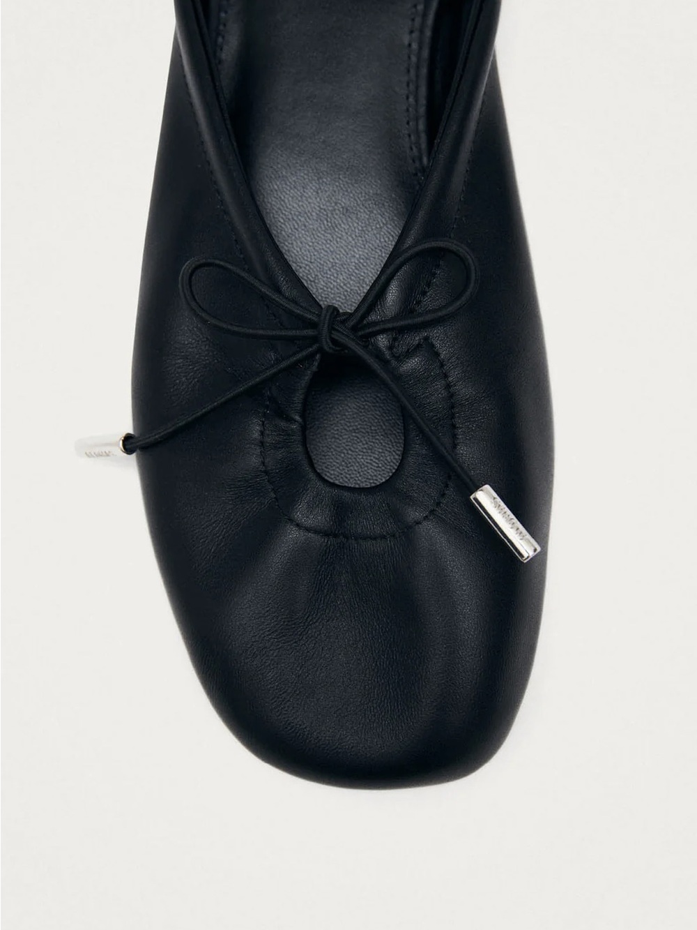 NWT Alohas OLI BLACK LEATHER BALLET FLATS - Picture 2 of 8